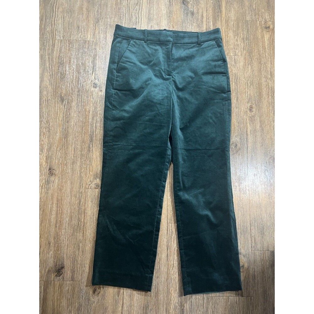 J Crew NEW NWT Womens Size 12 Green Velvet Kallie Pants Straight Leg
